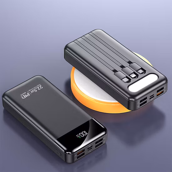 Display digital LED Power Xc-122 com carregamento rápido USB duplo de 3 fios 10.000 mAh Powerbank