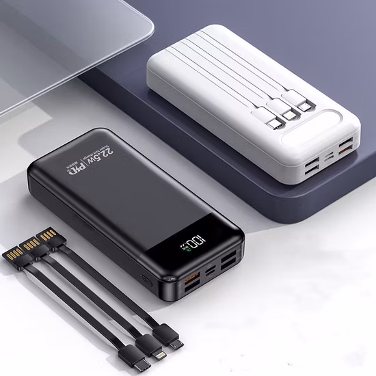 Produto Popular LED Power Display Digital Xc-122 com 3 Fios Dual USB 10000 mAh Powerbank Carregamento Rápido